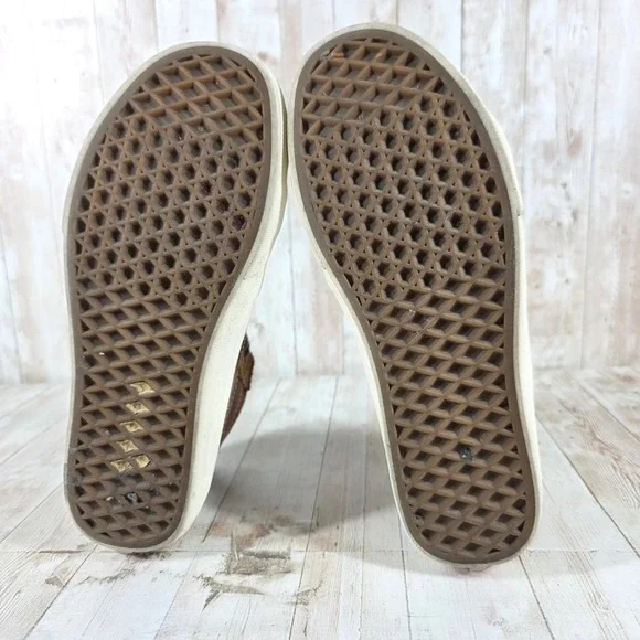 Vans Sk8-Hi VR3 Brown Suede Daisy Floral High Top Sneakers Womens 8.5 Mens 7 - Picture 7 of 8